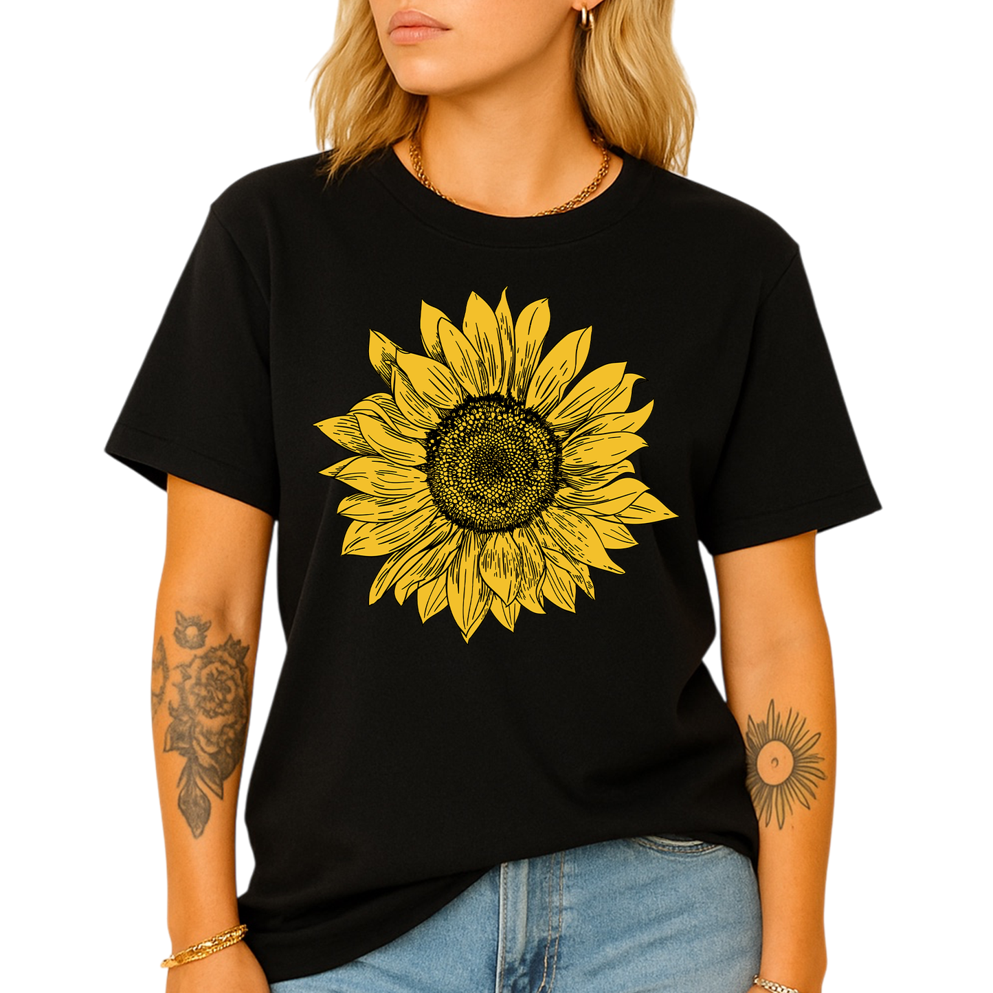 Cute Sunflower Shirt – Flower Garden Graphic Tee for Women, Mother's Day Gift