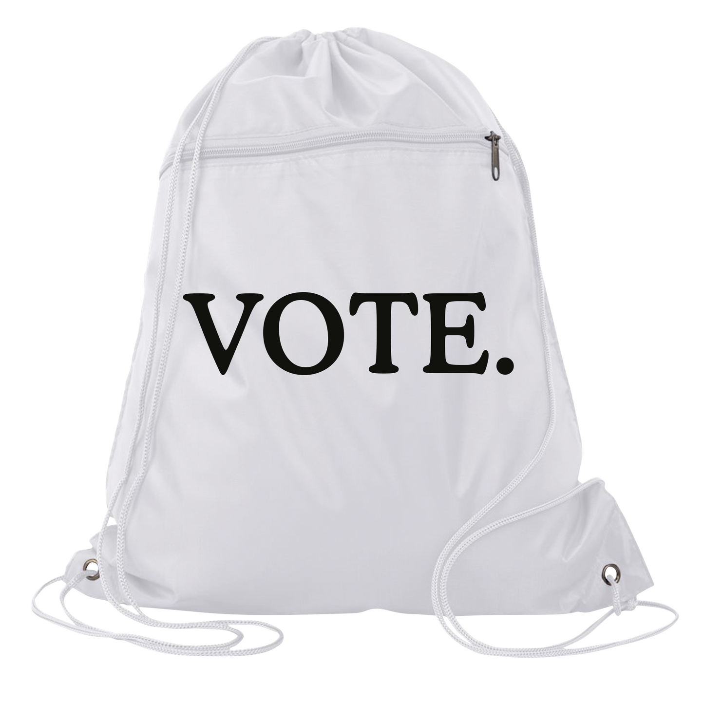 VOTE Drawstring Backpack Bag – 11 Colors | Durable Cinch Pack with Front Pocket