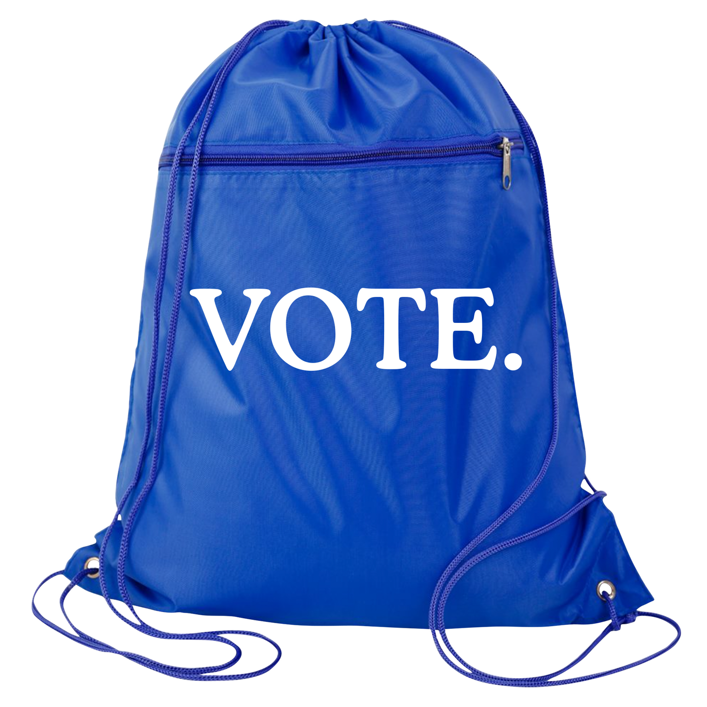 VOTE Drawstring Backpack Bag – 11 Colors | Durable Cinch Pack with Front Pocket