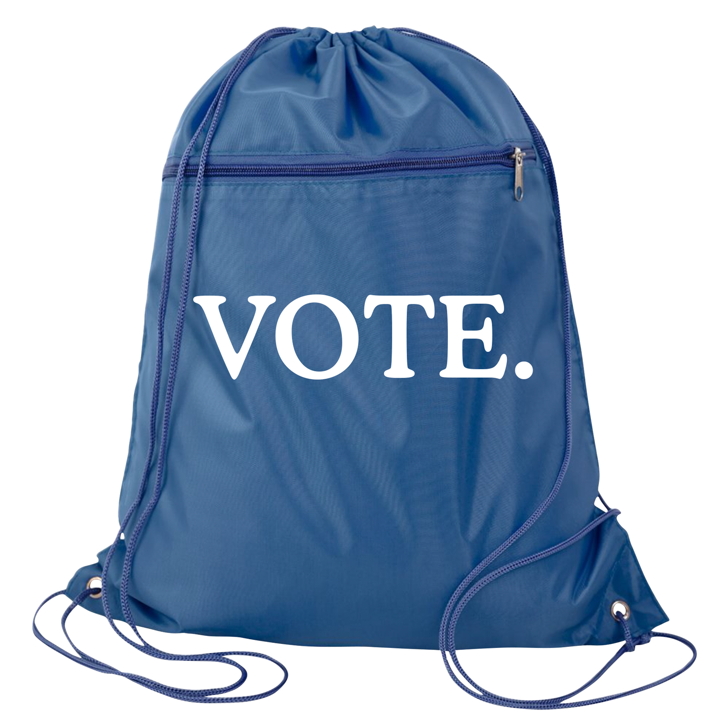 VOTE Drawstring Backpack Bag – 11 Colors | Durable Cinch Pack with Front Pocket