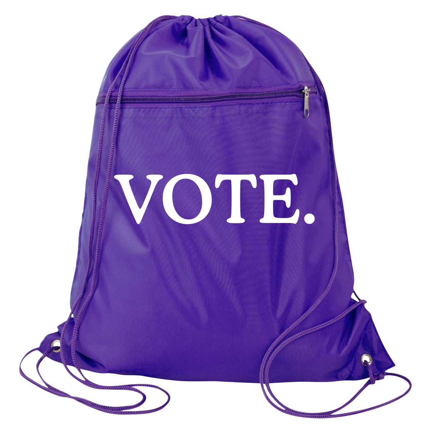 VOTE Drawstring Backpack Bag – 11 Colors | Durable Cinch Pack with Front Pocket