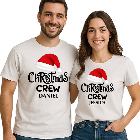 Custom Christmas Crew 2025 Shirt – Matching Family Holiday Tee, Personalized Christmas Shirts