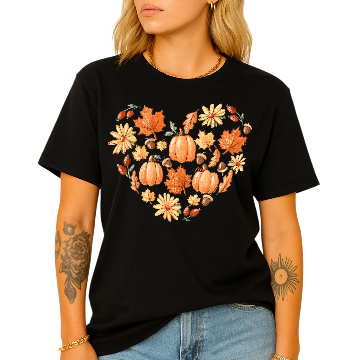 Thanksgiving Pumpkin Heart Shirt β Fall Harvest Graphic Tee