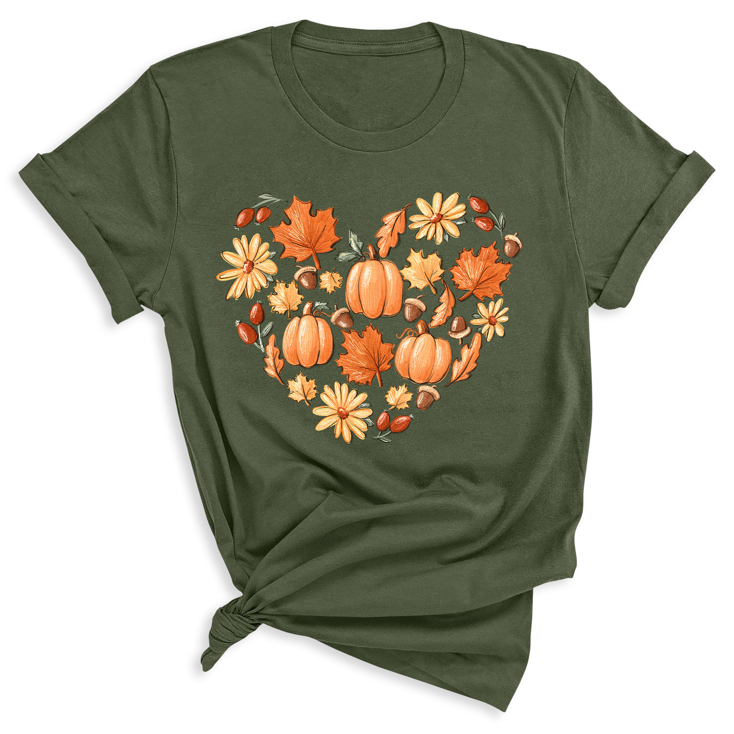 Thanksgiving Pumpkin Heart Shirt β Fall Harvest Graphic Tee