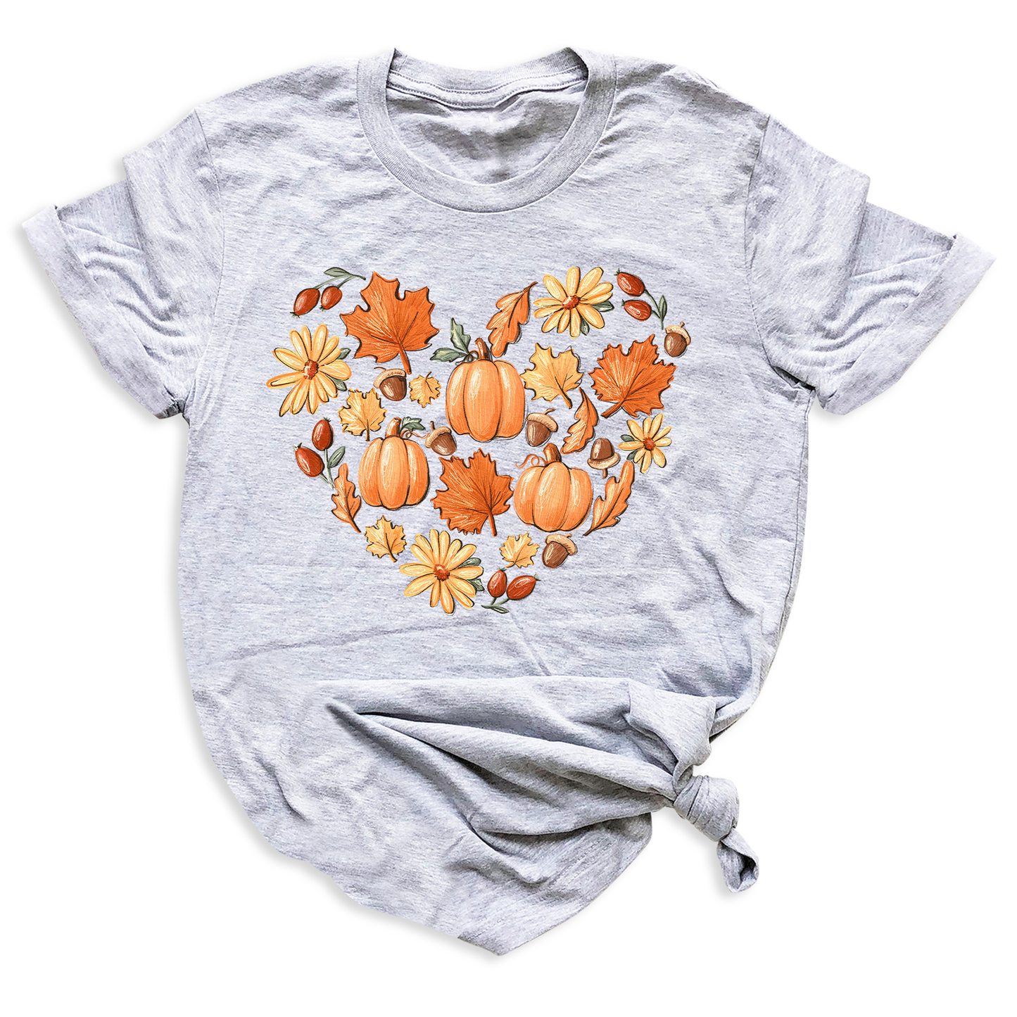 Thanksgiving Pumpkin Heart Shirt β Fall Harvest Graphic Tee