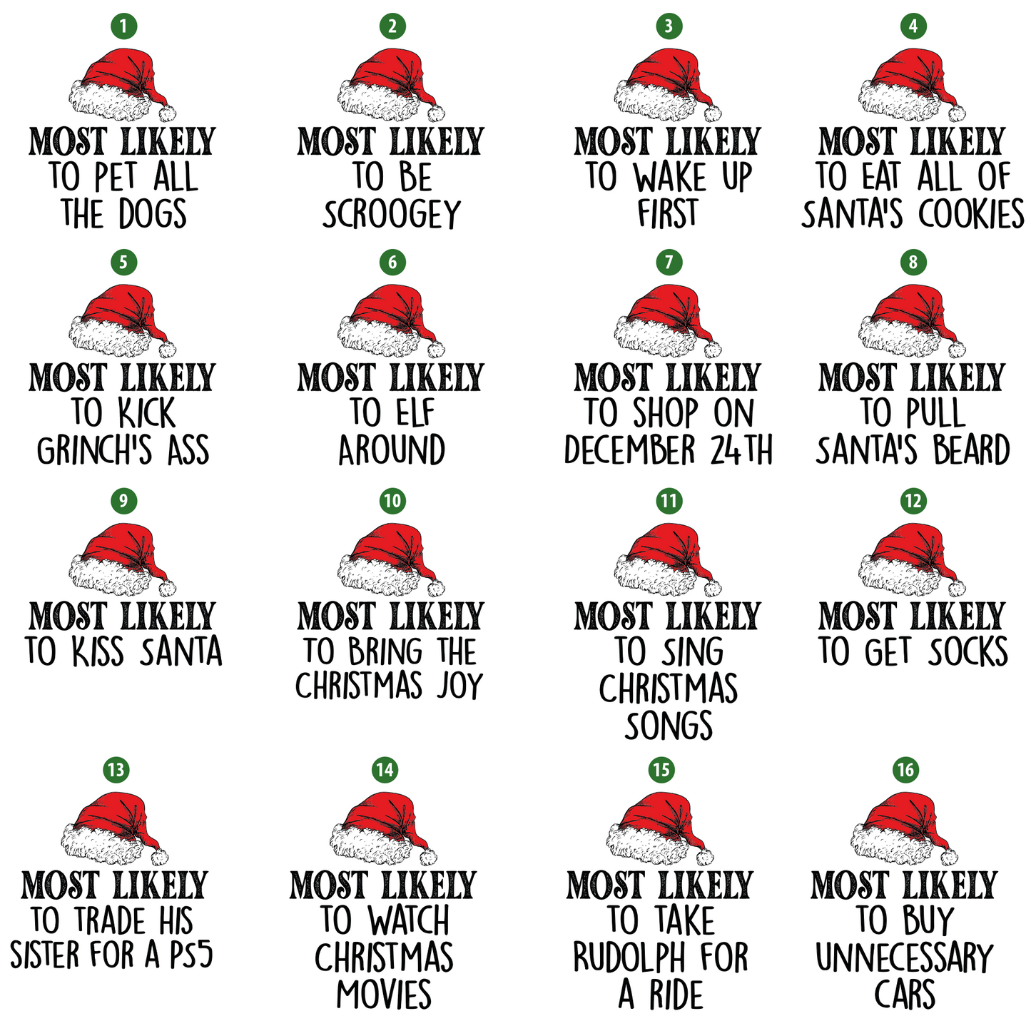 Most Likely To Matching Family Christmas Shirts – Personalized Holiday Party Tees & Custom Xmas Sayings