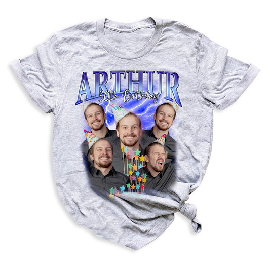 Custom Birthday Bootleg Graphic T-Shirt for Men Women