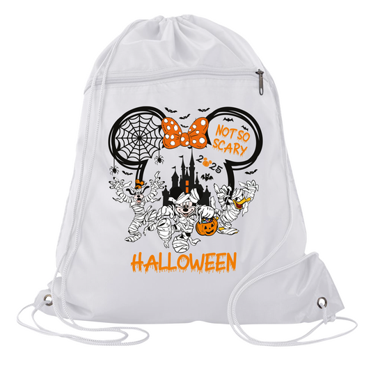 Not So Scary Disney Halloween Drawstring Bag – Mickey & Minnie Trick or Treat Cinch Backpack