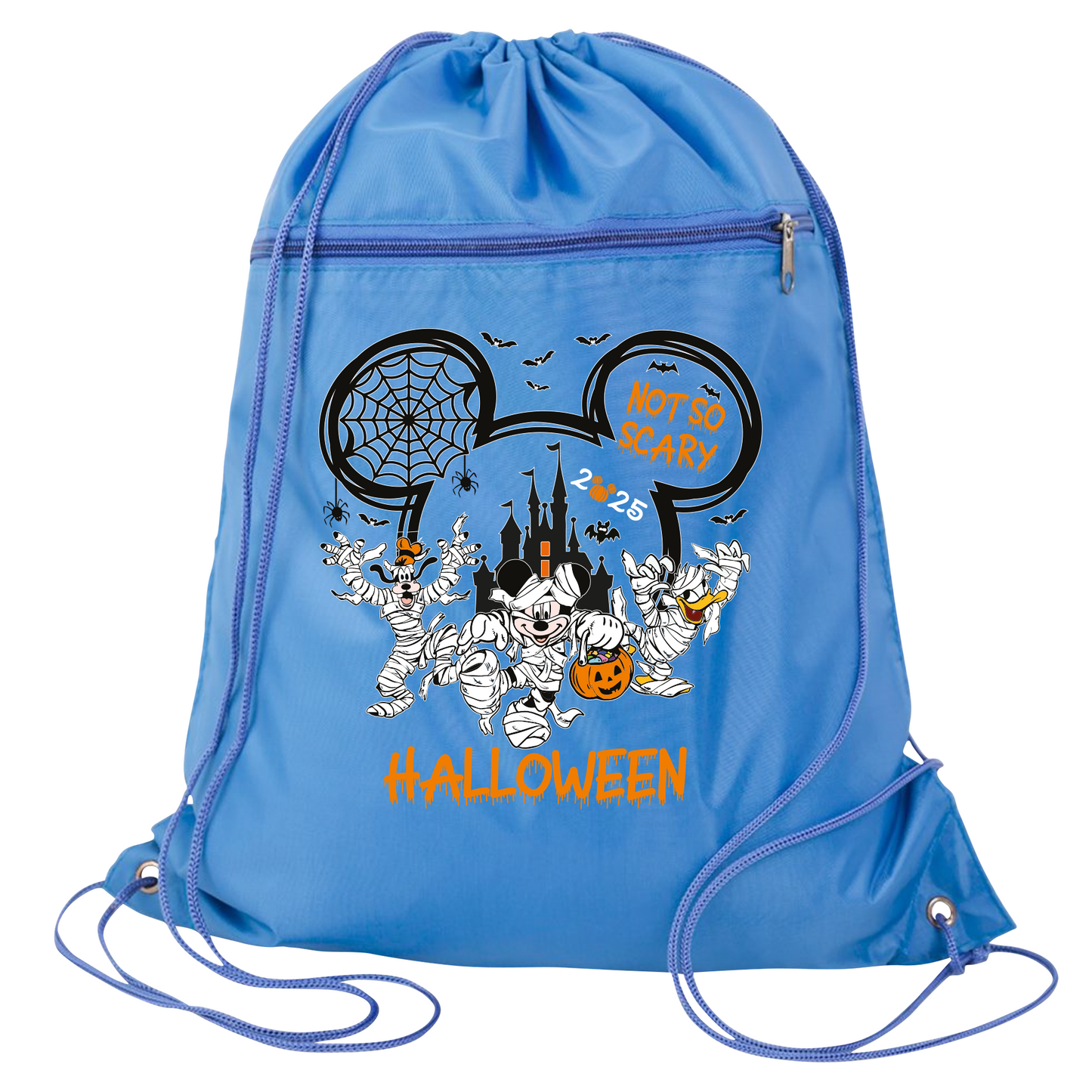 Not So Scary Disney Halloween Drawstring Bag – Mickey & Minnie Trick or Treat Cinch Backpack