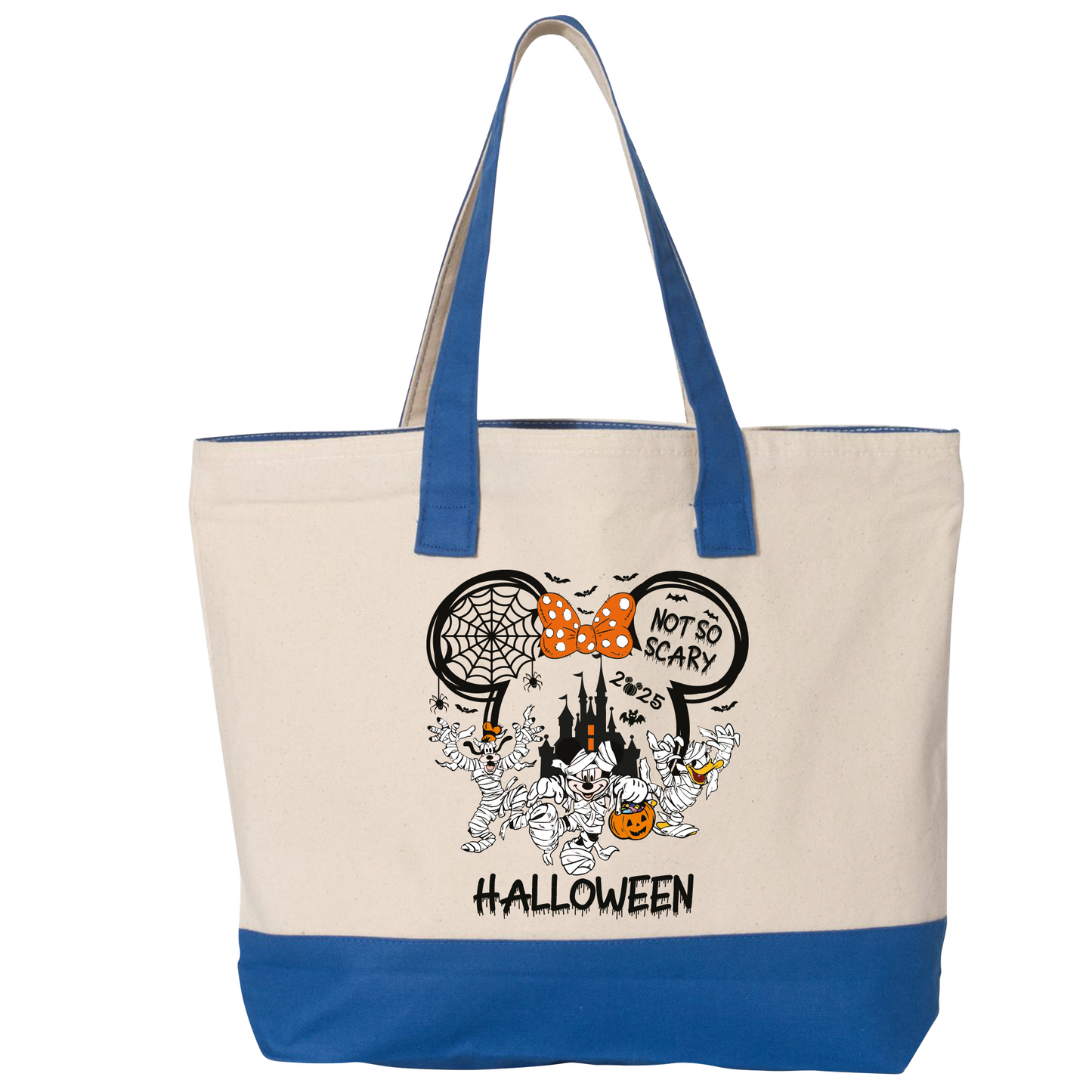 Minnie Halloween Tote Bag 2025 – Not So Scary Canvas Tote, Trick-or-Treat, Beach, Travel & Shopping Bag