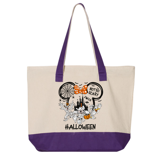 Minnie Halloween Tote Bag 2025 – Not So Scary Canvas Tote, Trick-or-Treat, Beach, Travel & Shopping Bag