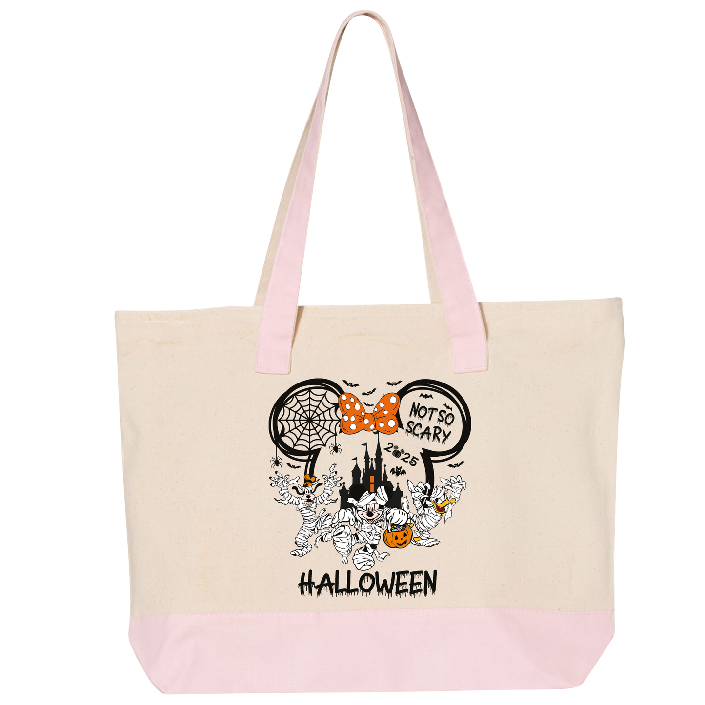 Minnie Halloween Tote Bag 2025 – Not So Scary Canvas Tote, Trick-or-Treat, Beach, Travel & Shopping Bag