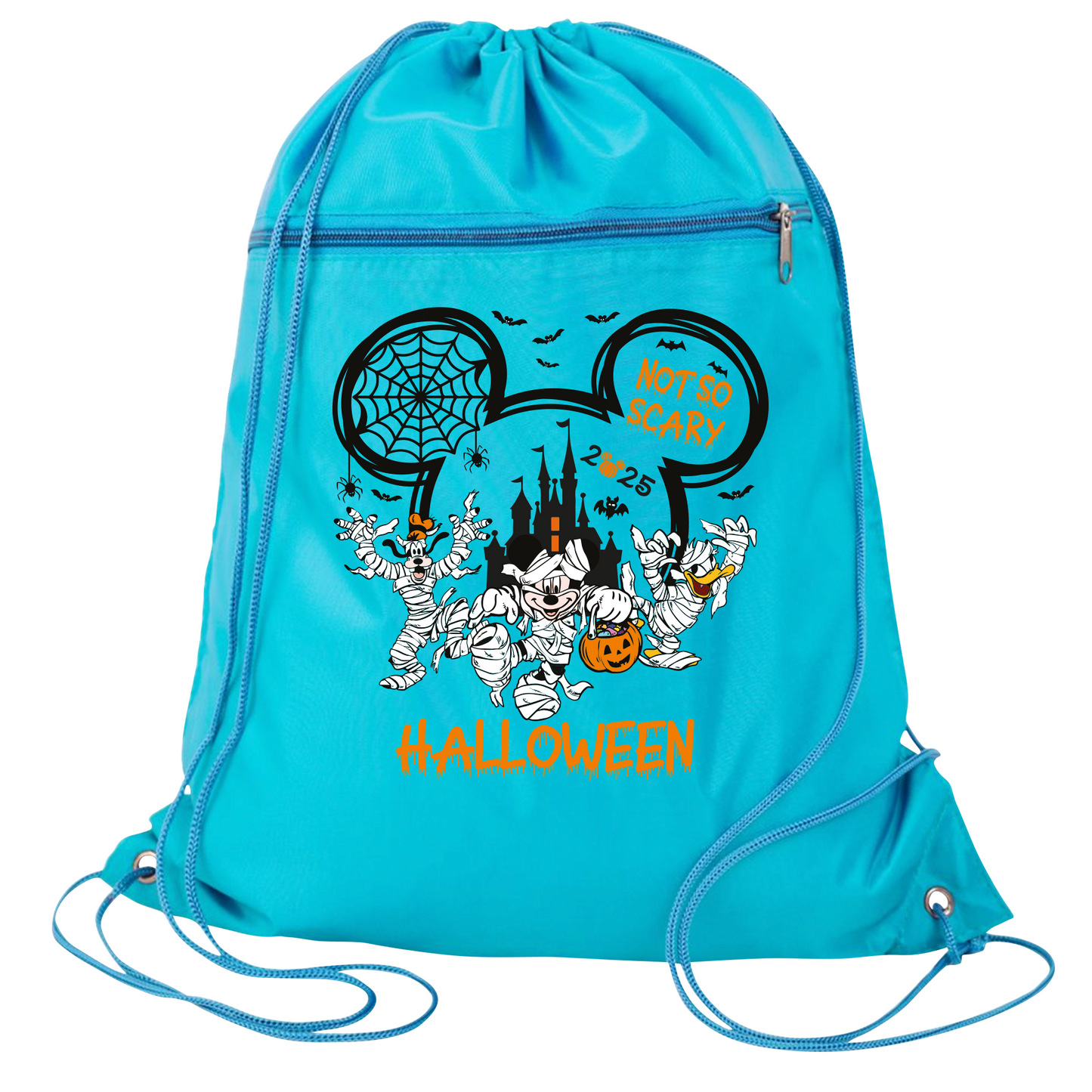 Not So Scary Disney Halloween Drawstring Bag – Mickey & Minnie Trick or Treat Cinch Backpack