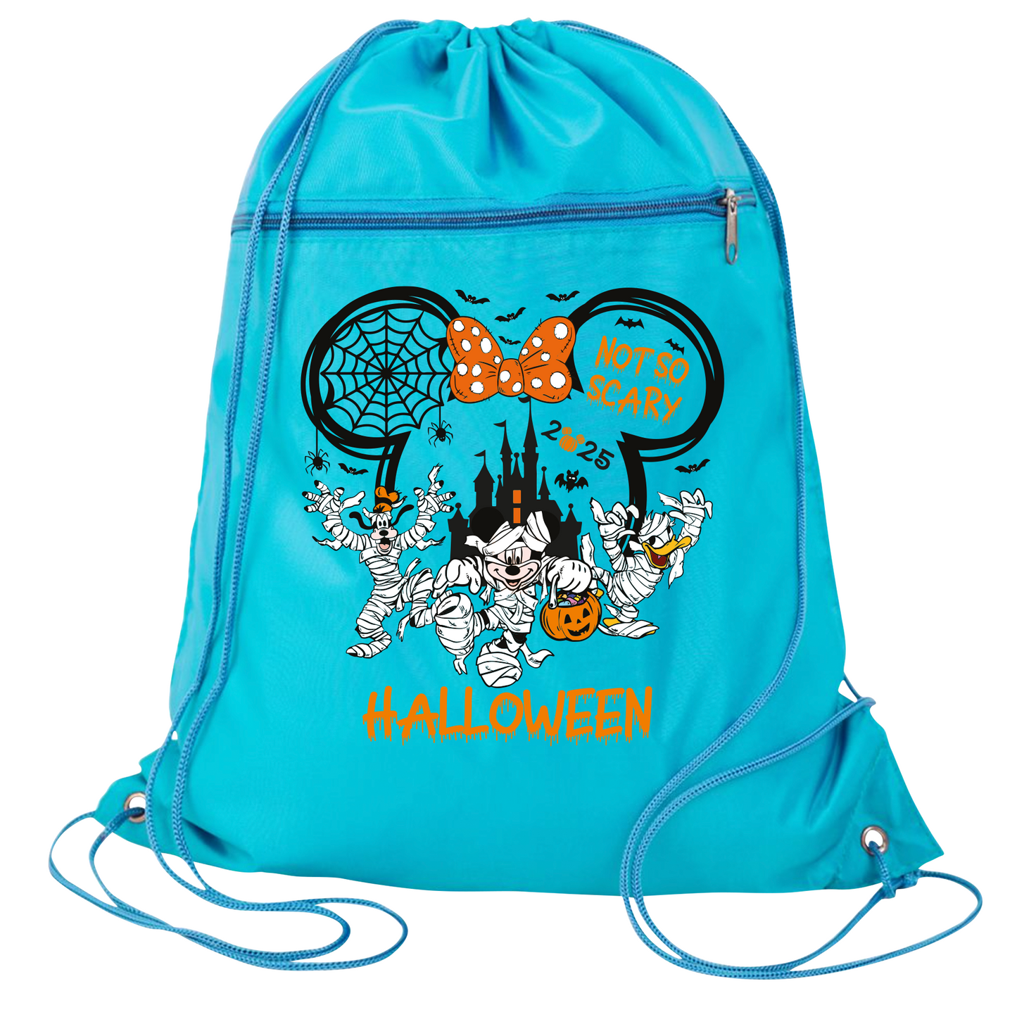 Not So Scary Disney Halloween Drawstring Bag – Mickey & Minnie Trick or Treat Cinch Backpack