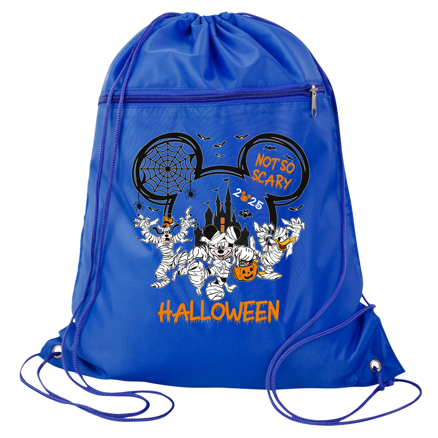 Not So Scary Disney Halloween Drawstring Bag – Mickey & Minnie Trick or Treat Cinch Backpack
