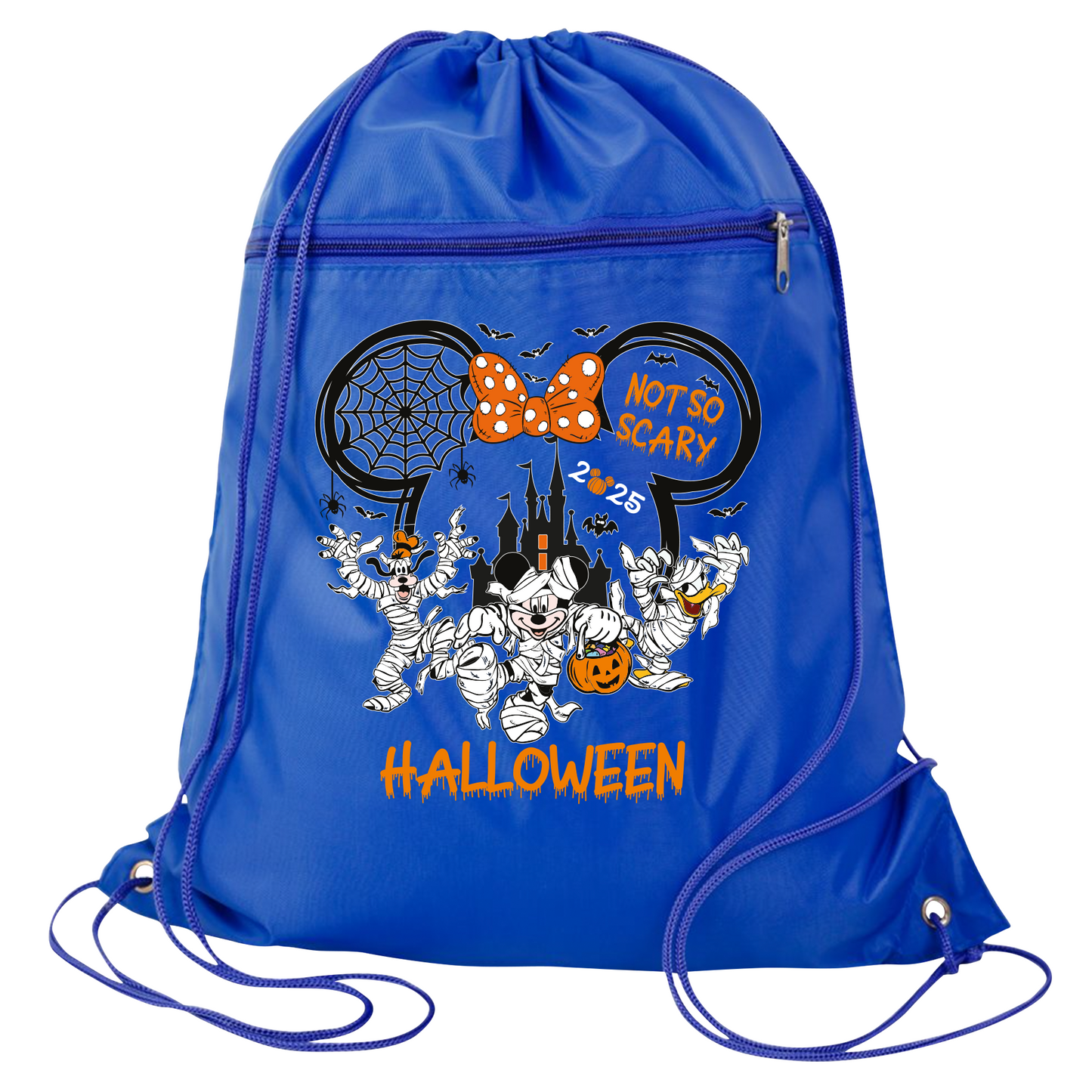 Not So Scary Disney Halloween Drawstring Bag – Mickey & Minnie Trick or Treat Cinch Backpack
