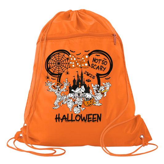 Not So Scary Disney Halloween Drawstring Bag – Mickey & Minnie Trick or Treat Cinch Backpack