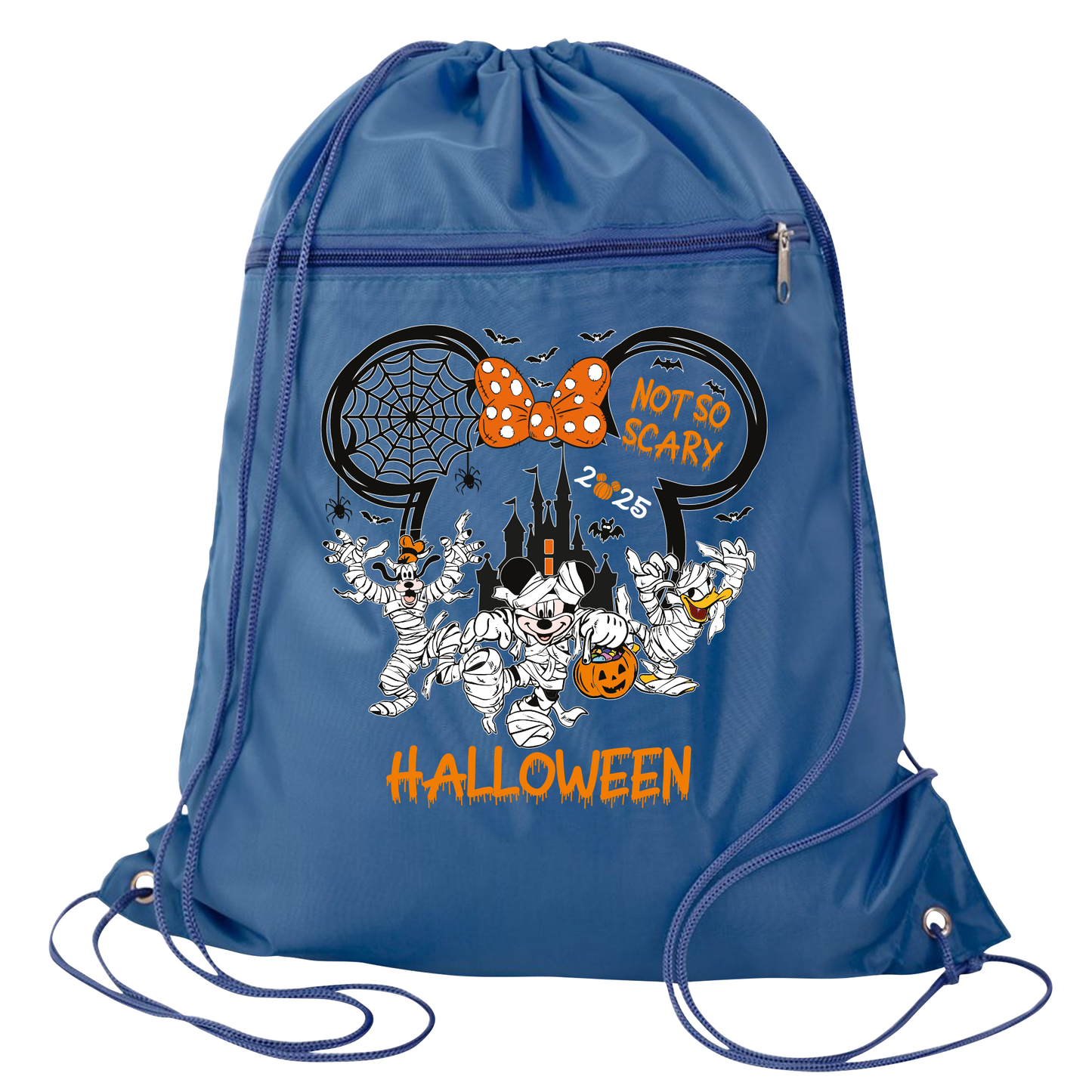 Not So Scary Disney Halloween Drawstring Bag – Mickey & Minnie Trick or Treat Cinch Backpack