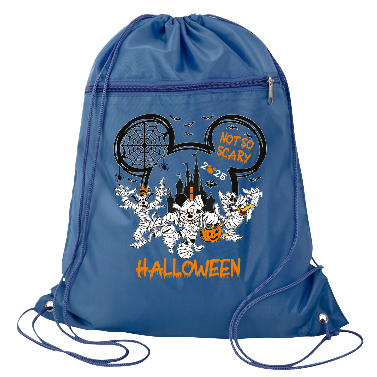 Not So Scary Disney Halloween Drawstring Bag – Mickey & Minnie Trick or Treat Cinch Backpack