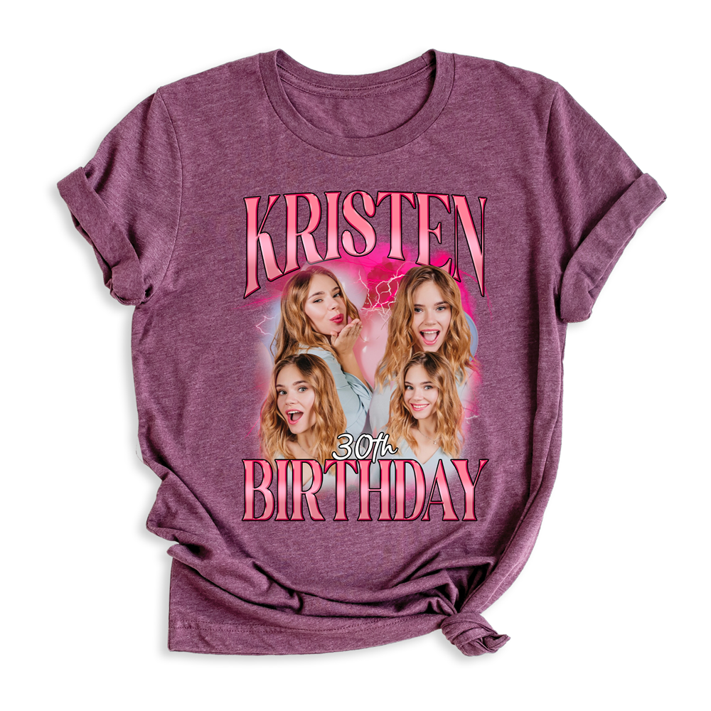 Custom Birthday Bootleg Graphic T-Shirt for Men Women