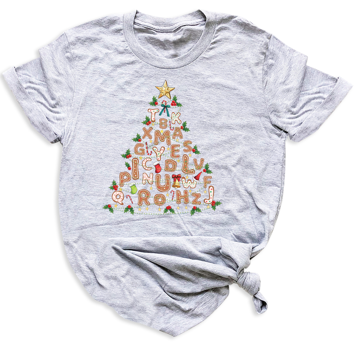 Alphabet Christmas Tree Shirt – Teacher Holiday Party Tee