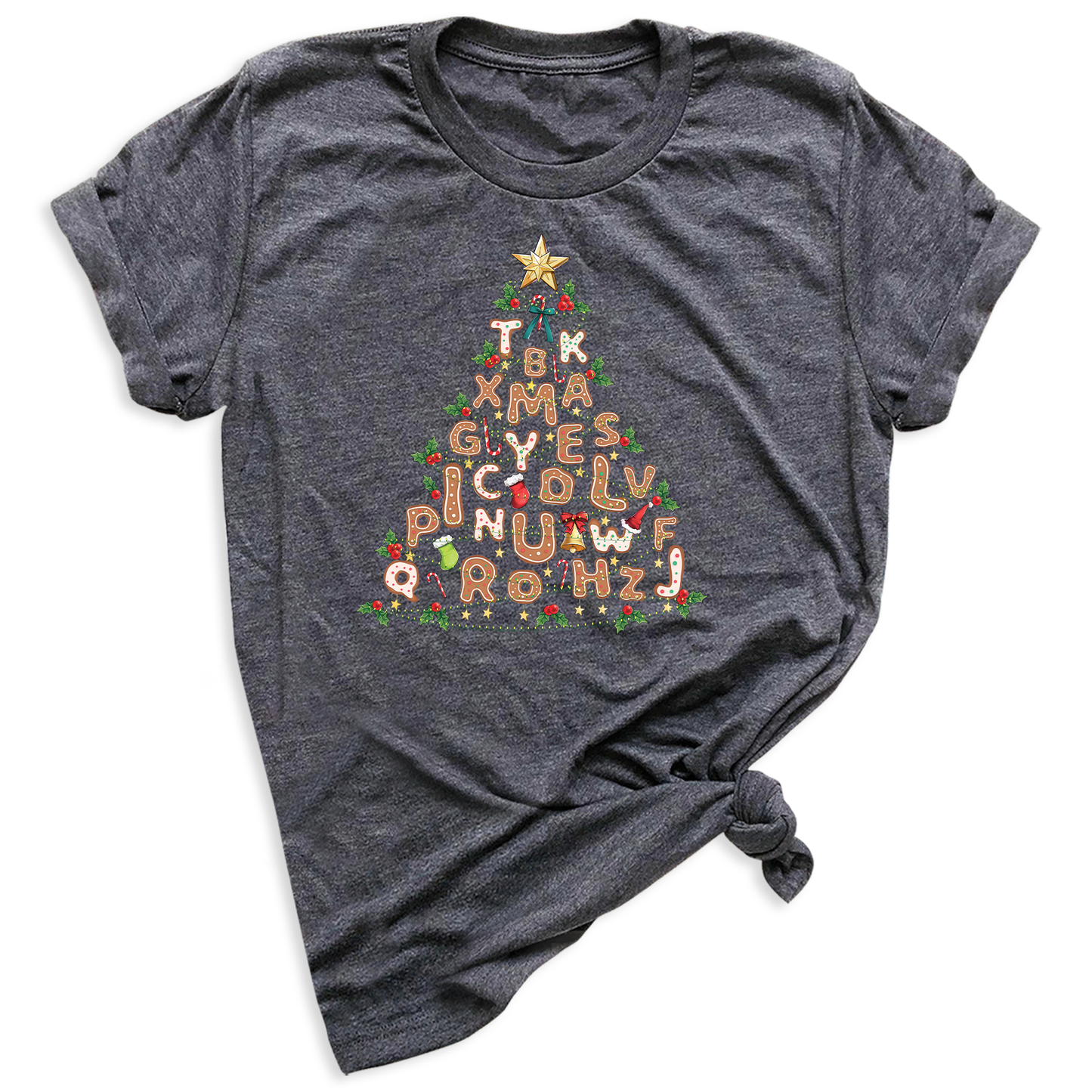 Alphabet Christmas Tree Shirt – Teacher Holiday Party Tee