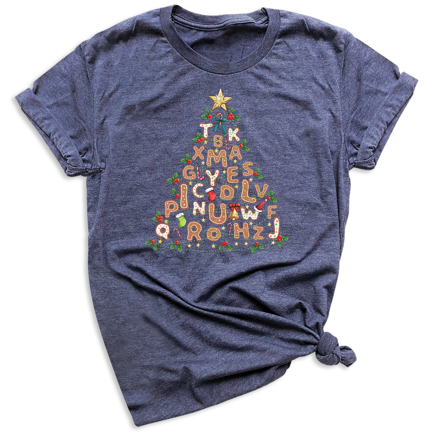 Alphabet Christmas Tree Shirt – Teacher Holiday Party Tee