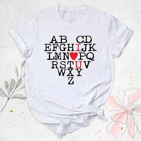 Alphabet I Love You tee