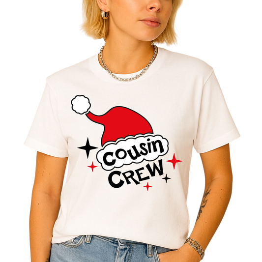 Christmas Cousin Crew Shirt – Matching Family Holiday Tee, Fun Xmas Outfit for Kids & Adults