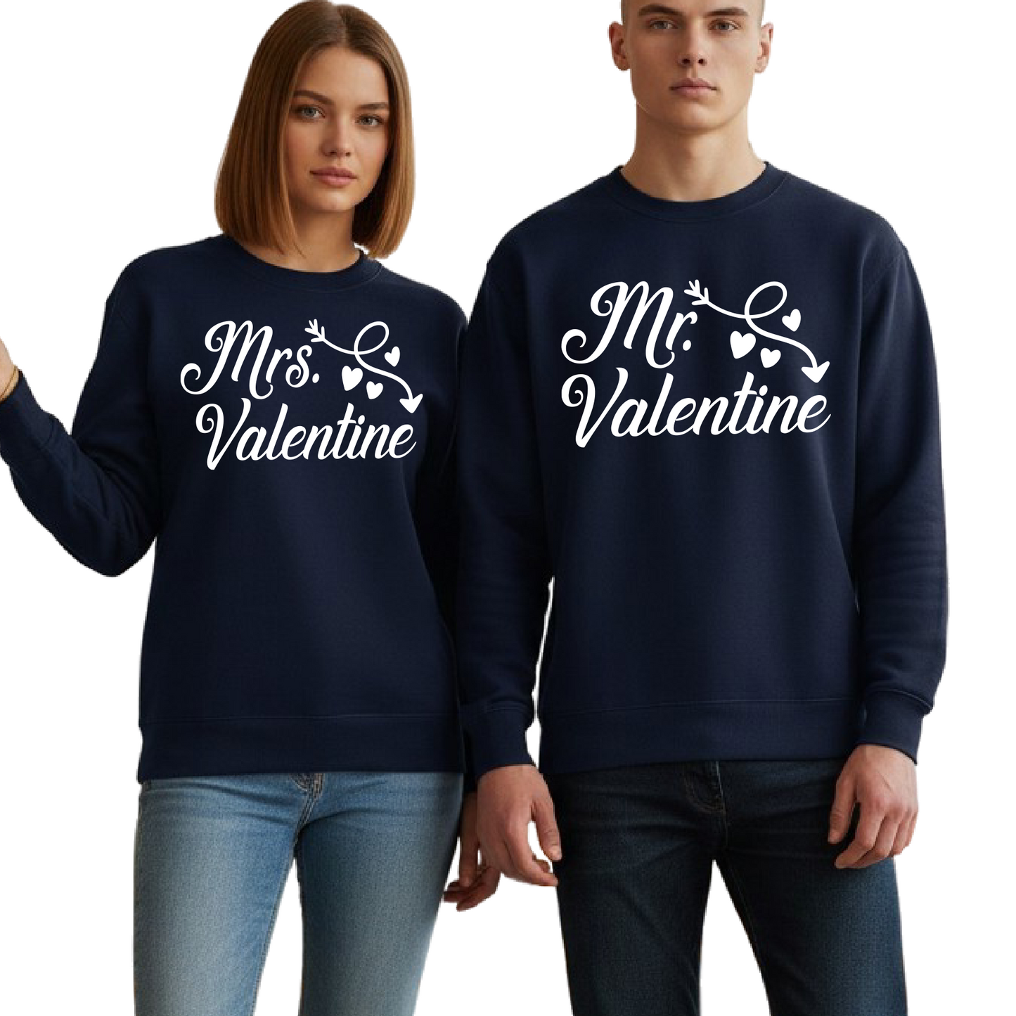 Mr & Mrs Valentine Matching Sweatshirts – Couples Valentine Gift