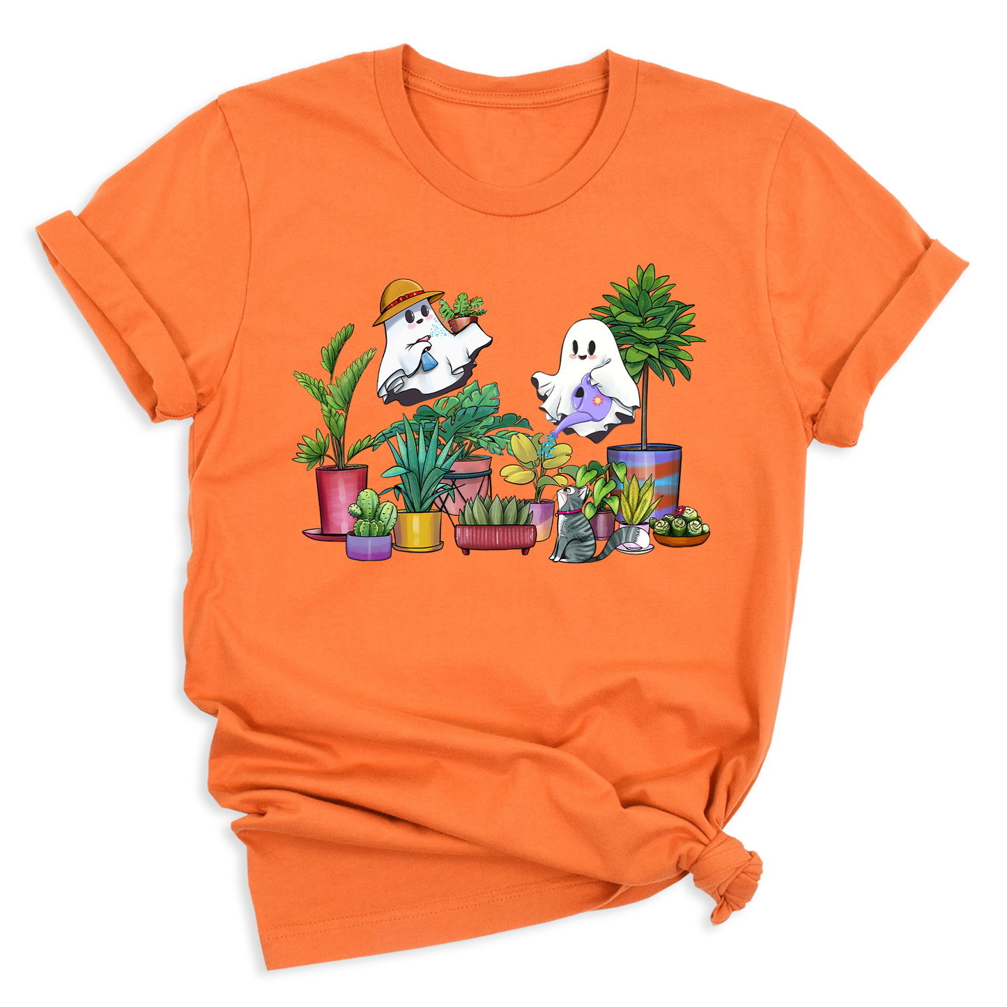 Halloween Ghost Plant Shirt – Garden Lover Tee | Cactus & Succulent Botanical Shirt