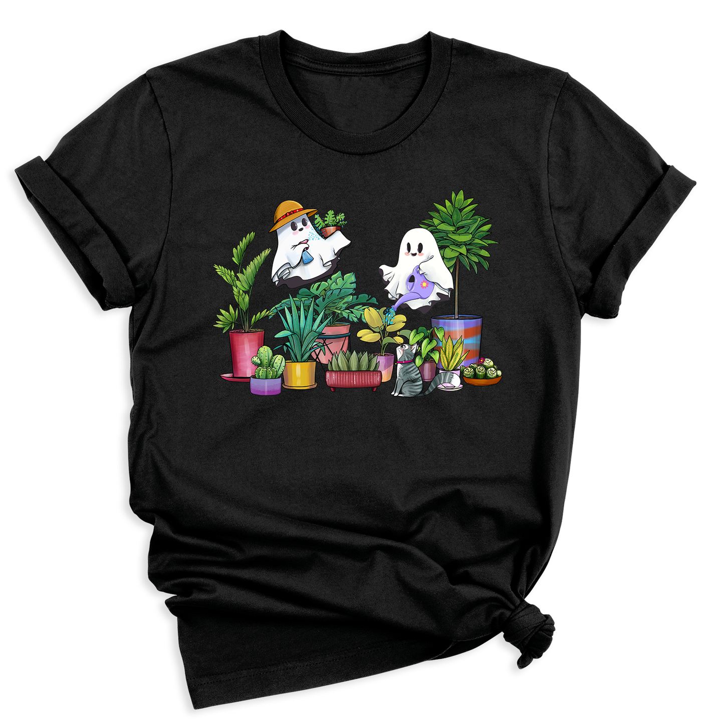 Halloween Ghost Plant Shirt – Garden Lover Tee | Cactus & Succulent Botanical Shirt