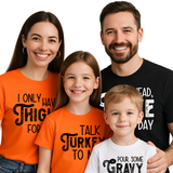 Family Thanksgiving Matching Shirts, Talk Turkey To Me, Cute Turkey Tee, Fall Pumpkin Shirt for Women & Men