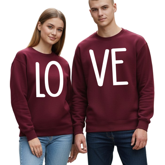 Matching Love Sweatshirts for Couples – Valentine’s Day Gift