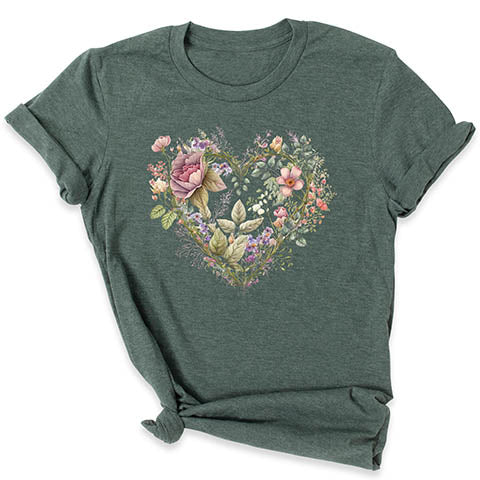 Floral Heart T-Shirt T-Shirt ürününün kopyası