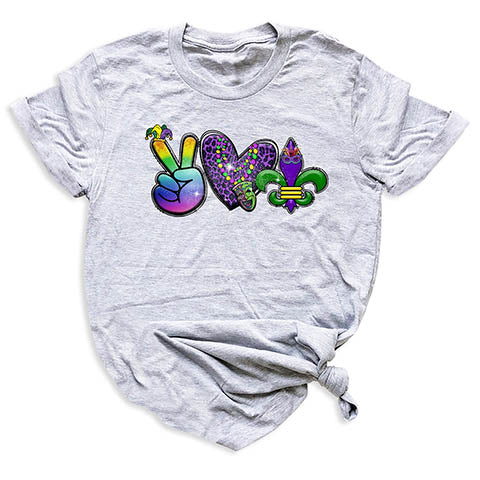 Peace Love Mardi Grass T-Shirt
