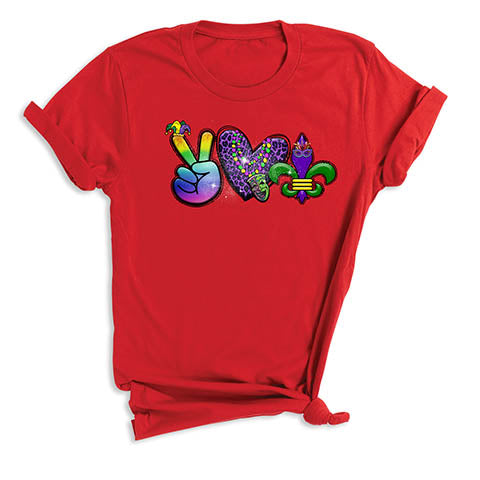 Peace Love Mardi Grass T-Shirt
