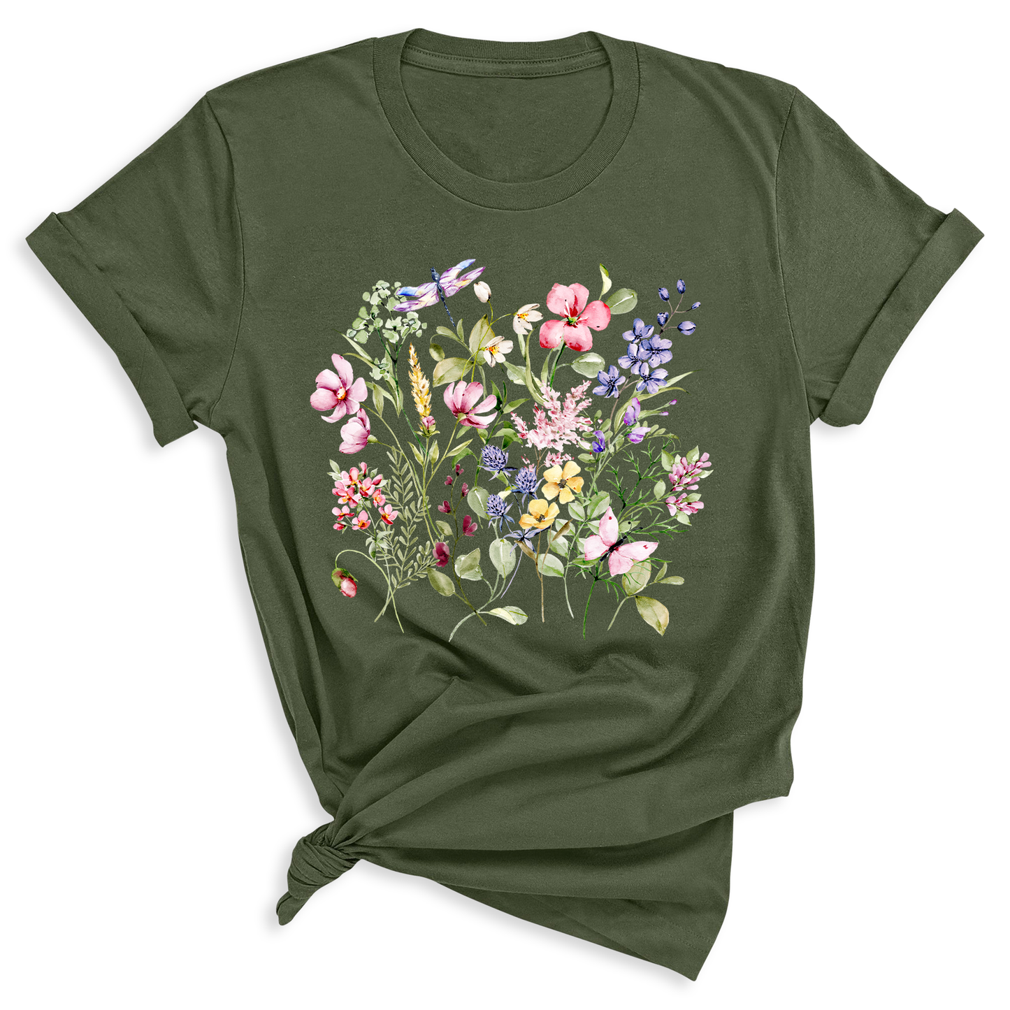 Wildflower Shirt โ Vintage Floral Boho Tee for Women