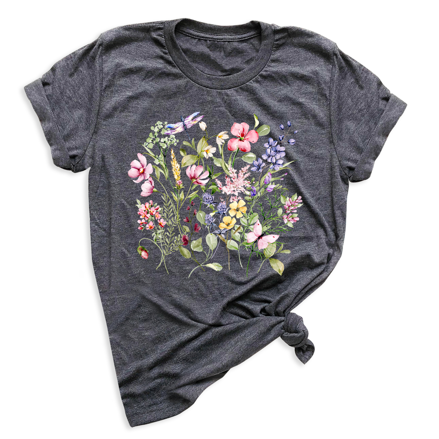 Wildflower Shirt โ Vintage Floral Boho Tee for Women