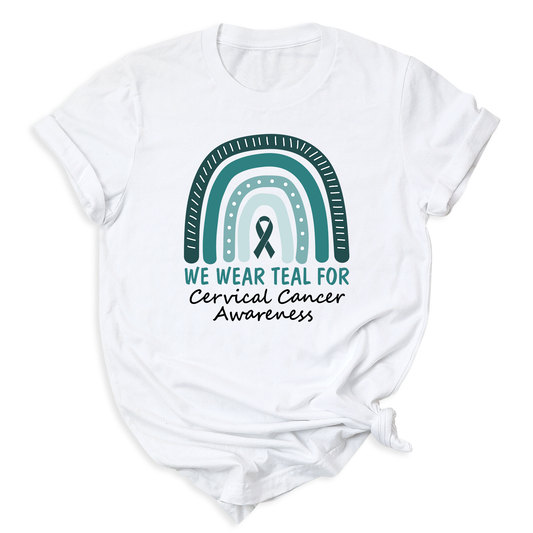 We Wear Teal for Cervical Cancer Awareness Shirt