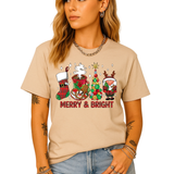 Merry and Bright Christmas Shirt – Women’s Holiday Tree Tee
