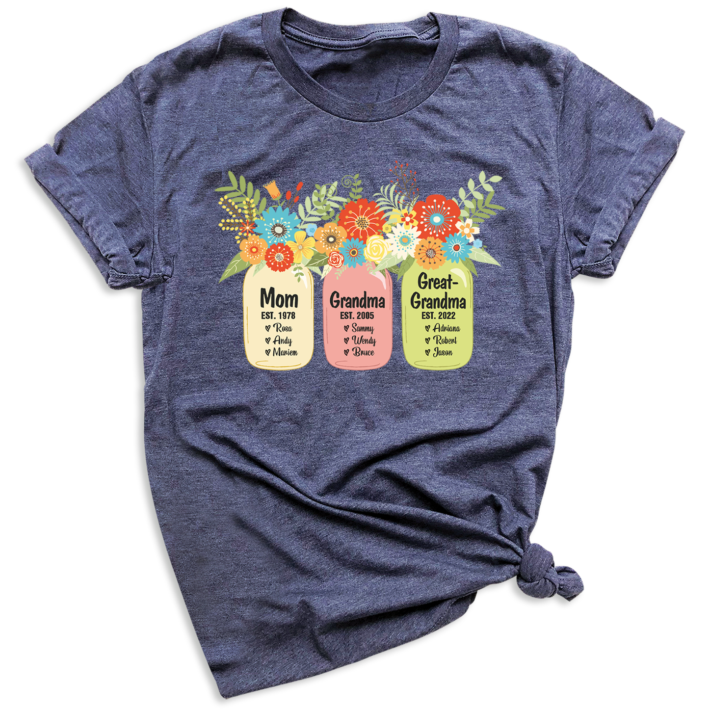 Custom Mom Grandma Greatgrandma T-Shirt