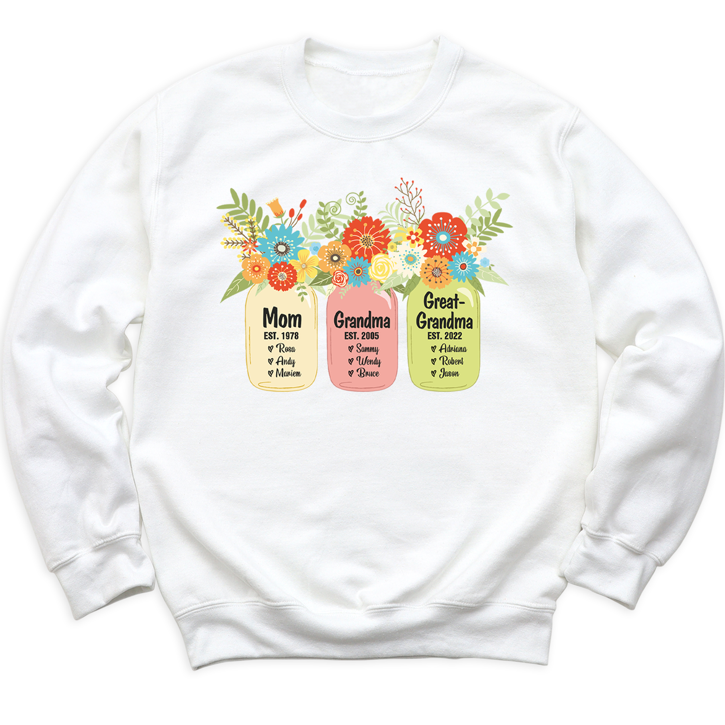 Custom Mom Grandma Greatgrandma T-Shirt