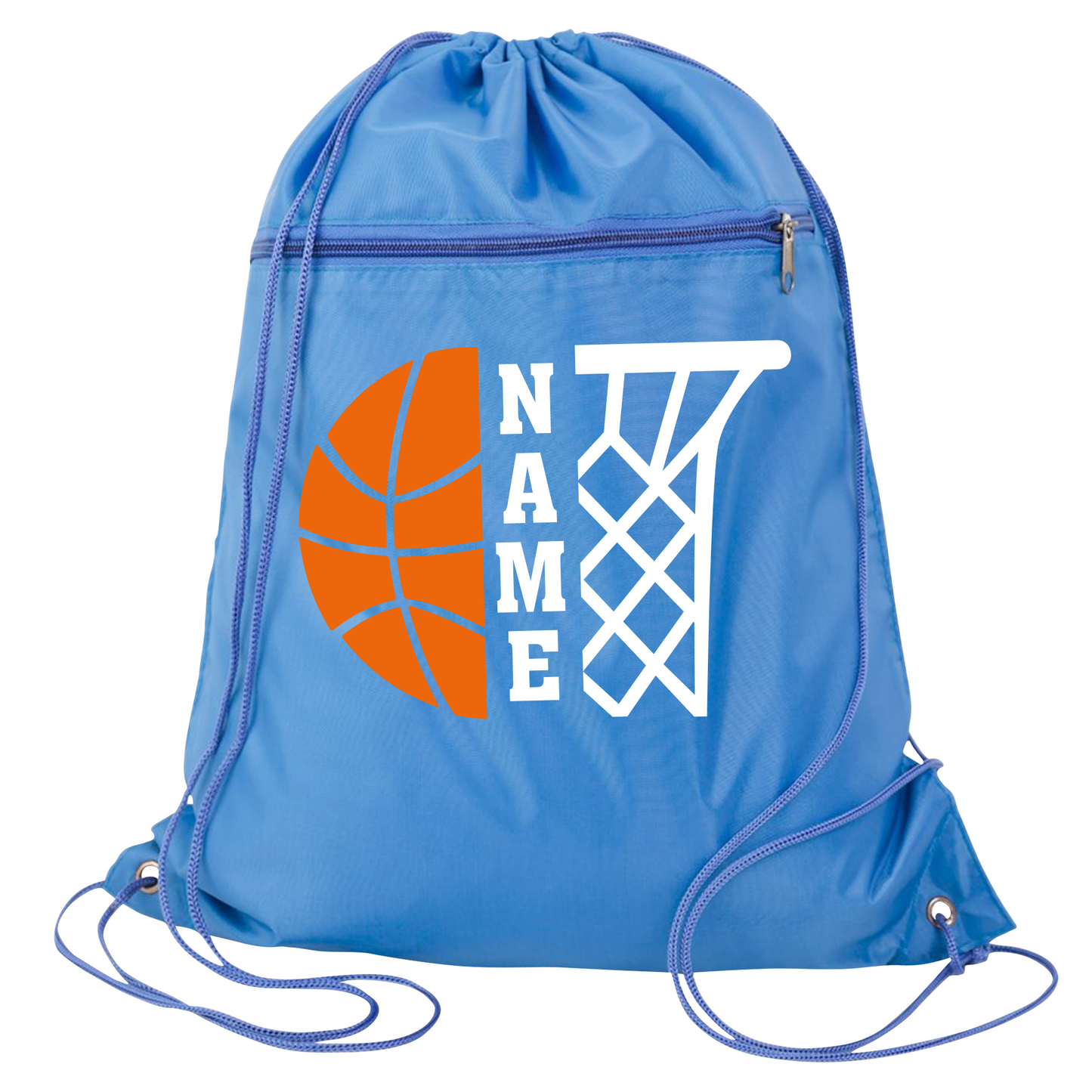 Custom Basketball Cinch Bag with Name – Personalized Sports Drawstring Backpack