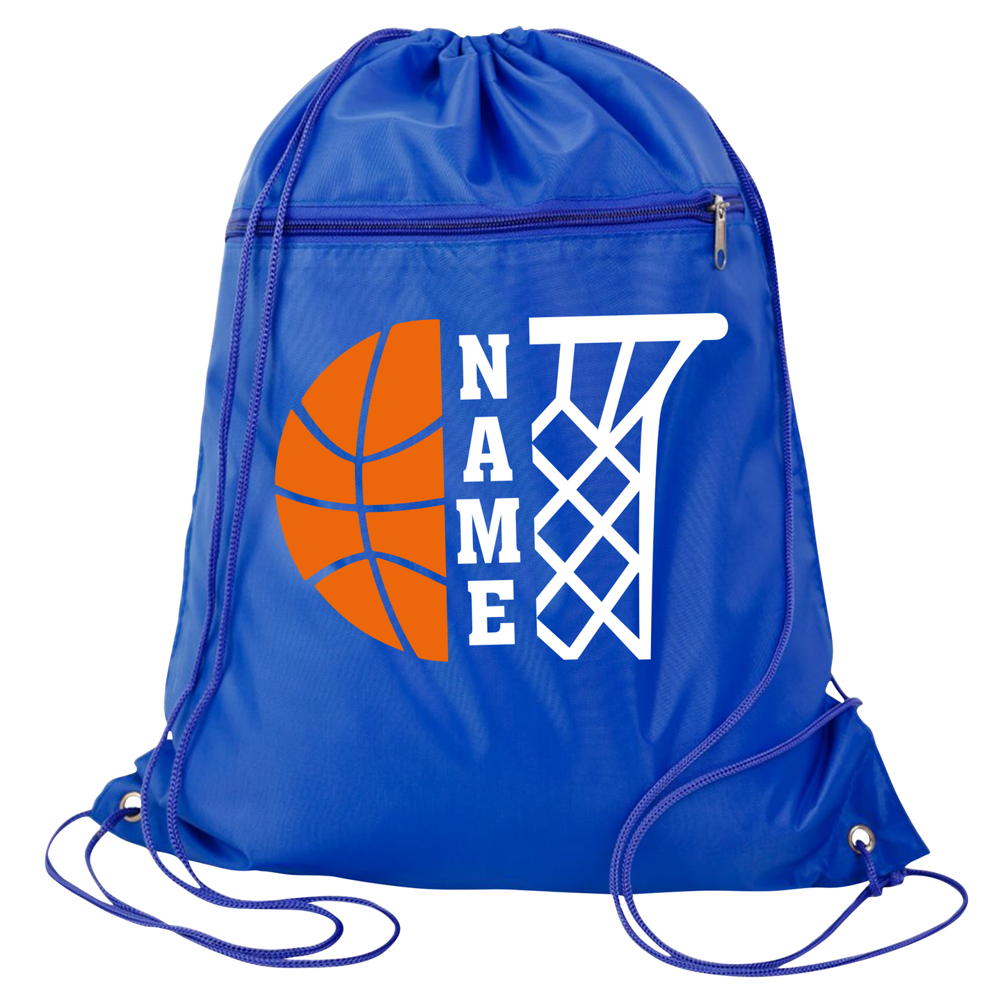 Custom Basketball Cinch Bag with Name – Personalized Sports Drawstring Backpack