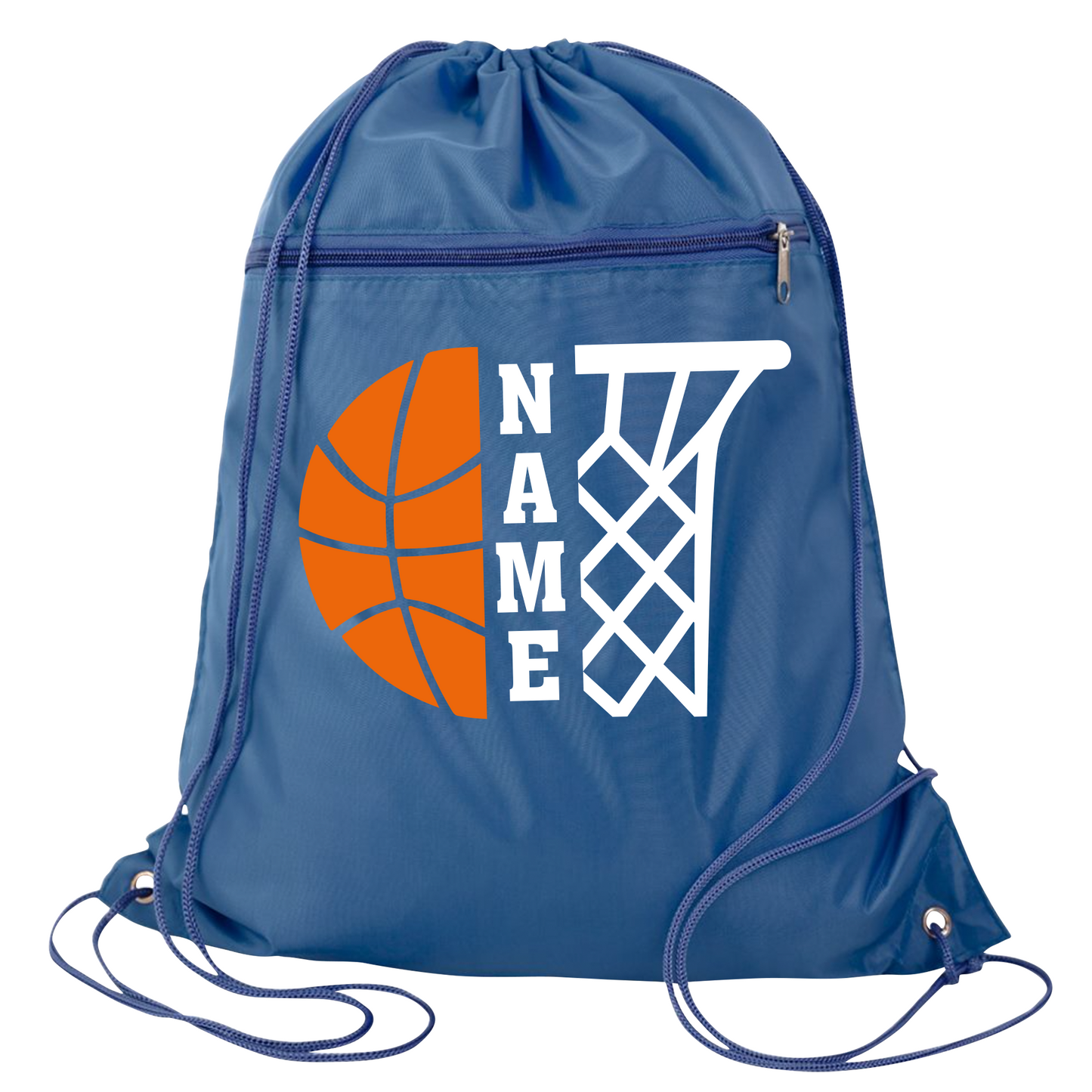 Custom Basketball Cinch Bag with Name – Personalized Sports Drawstring Backpack