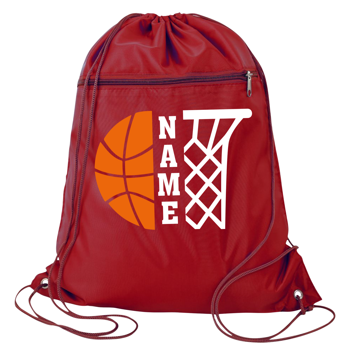Custom Basketball Cinch Bag with Name – Personalized Sports Drawstring Backpack