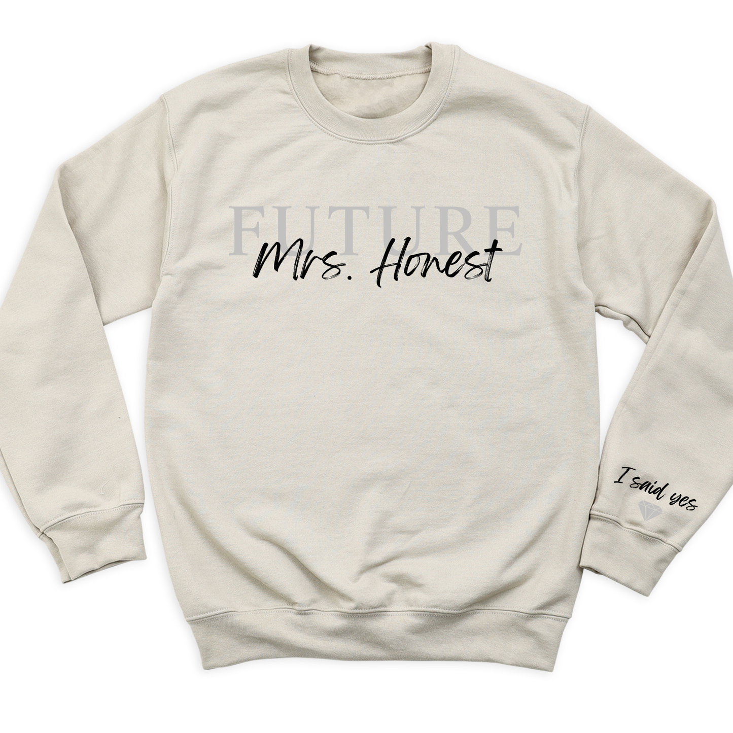 Custom Future Mrs Sweatshirt, Personalized Engagement Gift for Bride