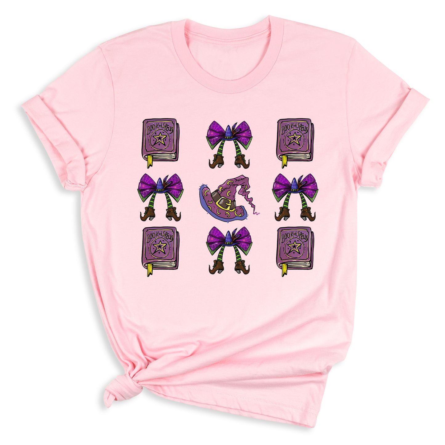 Halloween Witch Hat Shirt – Coquette Bow Tee, Spooky Season Outfit for Women