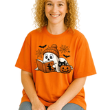Reading Ghost Halloween Shirt – Book Lover Spooky Season Tee